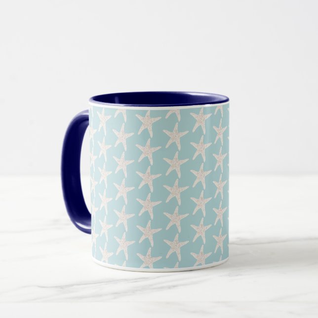 Mug Motif bleu Starfish (Devant gauche)