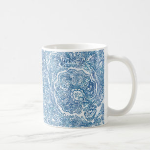 Mug Motif Blue Boho Paisley