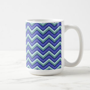 Mug Motif Blue Sapphire Chevron