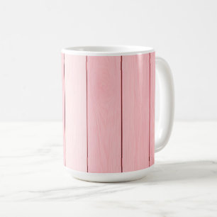 Mug Motif Bois Vertical Esthétique Couleur Rose 