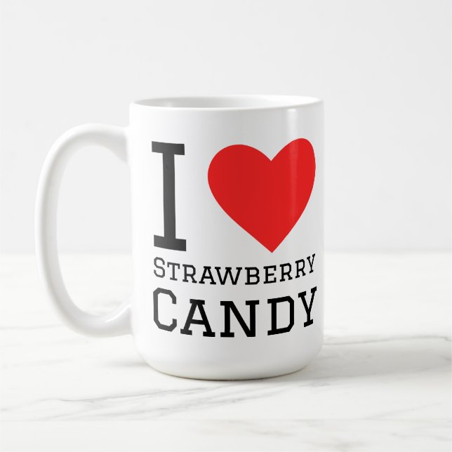 Mug Motif bonbon fraise (Gauche)
