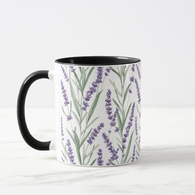 Mug Motif botanique à la lavande (Gauche)