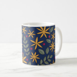 Mug Motif botanique à motif floral doré