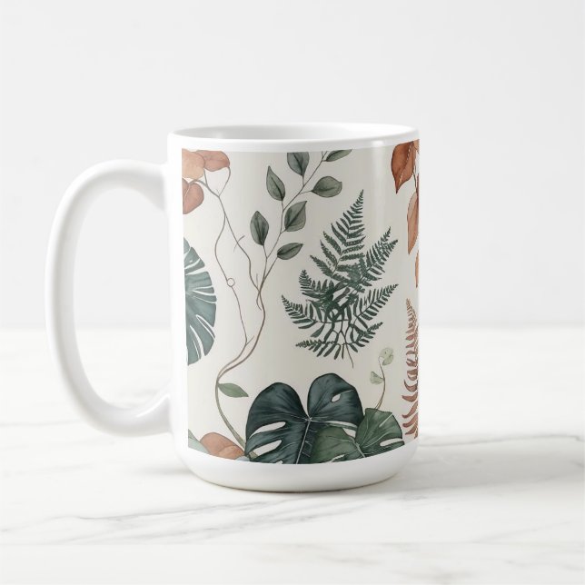 Mug Motif botanique bohème sans couture Fleurs  (Gauche)