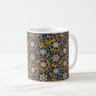 Mug Motif botanique de couleur bleue de style vintage