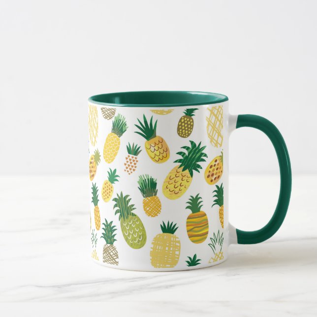Mug Motif branché d'ananas (Droite)