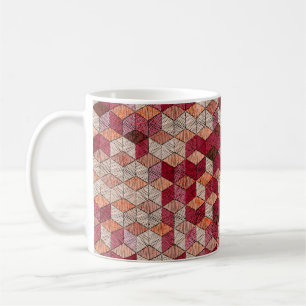 Mug Motif brodé sans soudure. Bohème.