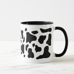 Mug Motif brouillé noir et blanc d'impression de vach