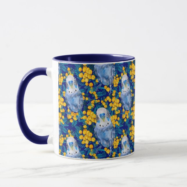 Mug Motif Budgie Et Wattle (Gauche)