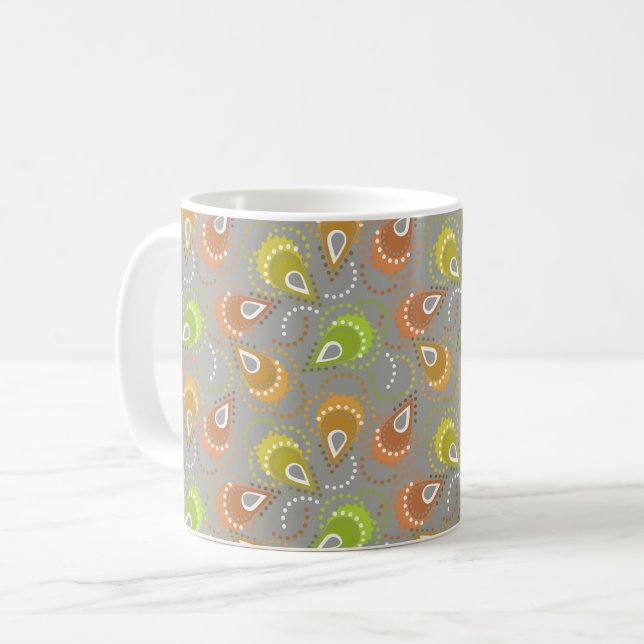 Mug Motif cachemire. (Devant gauche)