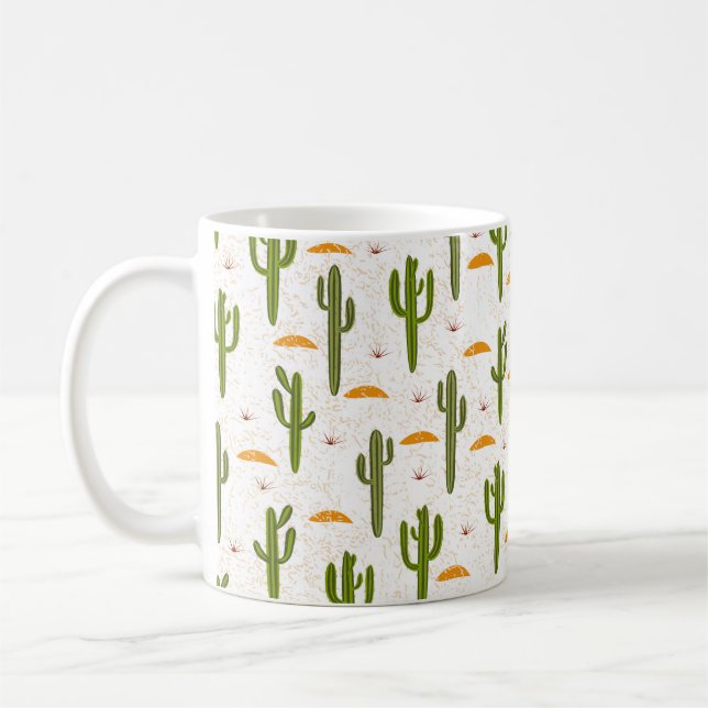 Mug Motif, cactus, texture de sable, st mexicain (Gauche)