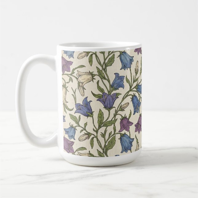Mug Motif Campanule Bleue - Florale Botanique Esthétiq (Gauche)