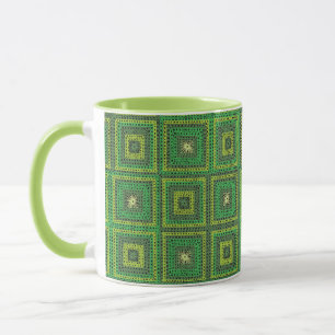 Mug Motif Carré Green Granny