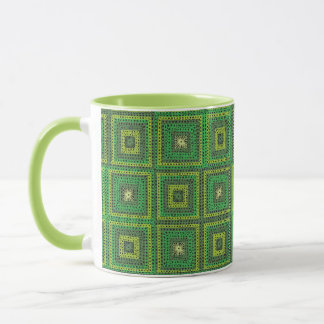 Mug Motif Carré Green Granny