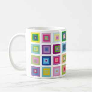 Mug Motif Carré moderne coloré du milieu du siècle