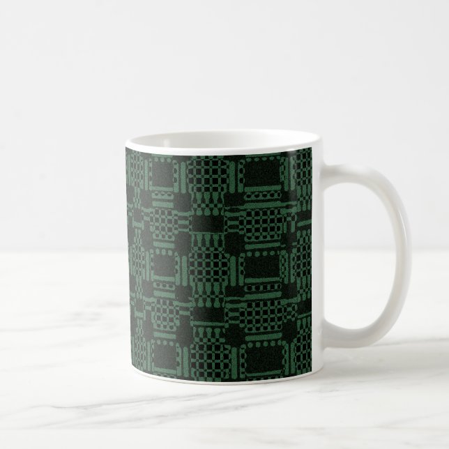 Mug Motif carré texturé vert (Droite)