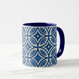 Mug Motif Carrelage Lotus Méditerranéen - Le Lotus Bla