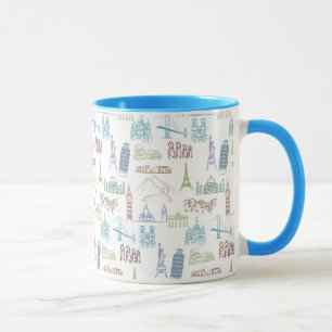 Mug Motif célèbre de points de repère