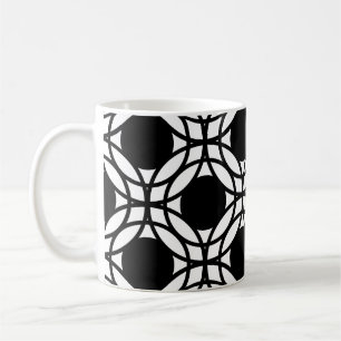 Mug Motif Cercles et points noirs et blancs