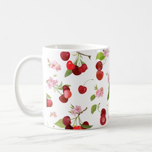 Mug Motif cerise 1 (Gauche)