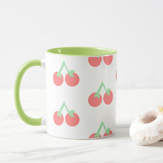 Mug Motif Cerises Roses