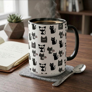 Mug Motif Chats Mignons Imprimé Partout Félin