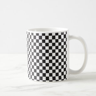 Mug Motif Checkered noir et blanc