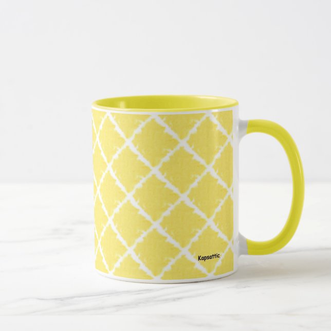 Mug Motif chèque jaune (Droite)