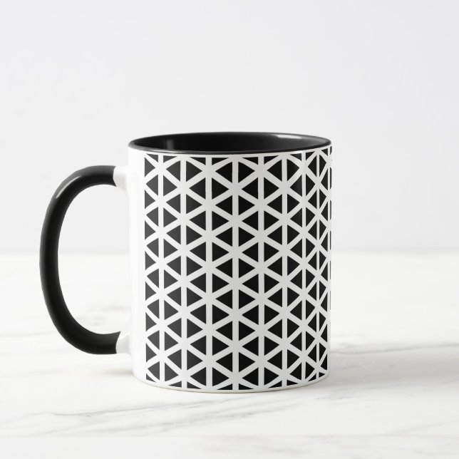 Mug Motif Chevron noir et blanc (Gauche)