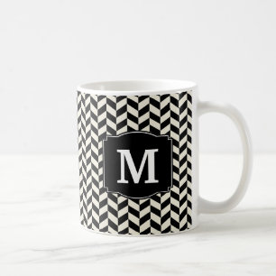 Mug Motif Chevron noir et blanc