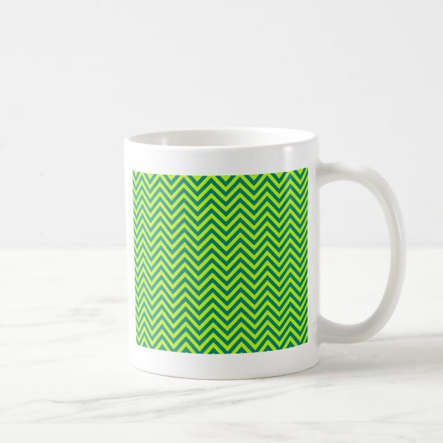 Mug Motif Chevron turquoise et Lime Green (Droite)