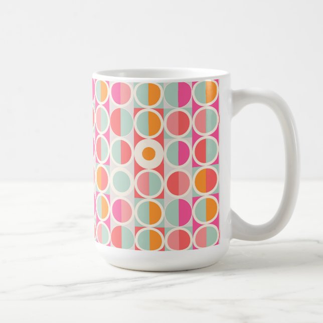 Mug Motif circulaire rose chaud (Droite)