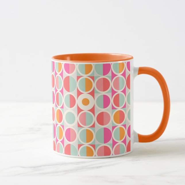 Mug Motif circulaire rose chaud (Droite)