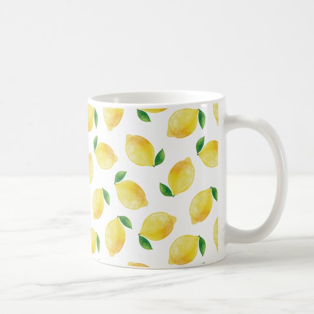 Mug Motif citron aquarelle (Droite)