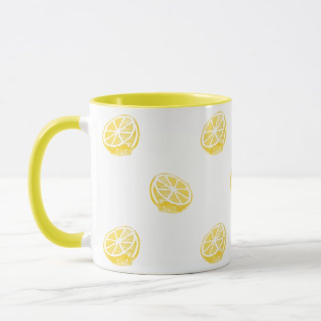 Mug Motif citron aquarelle (Gauche)