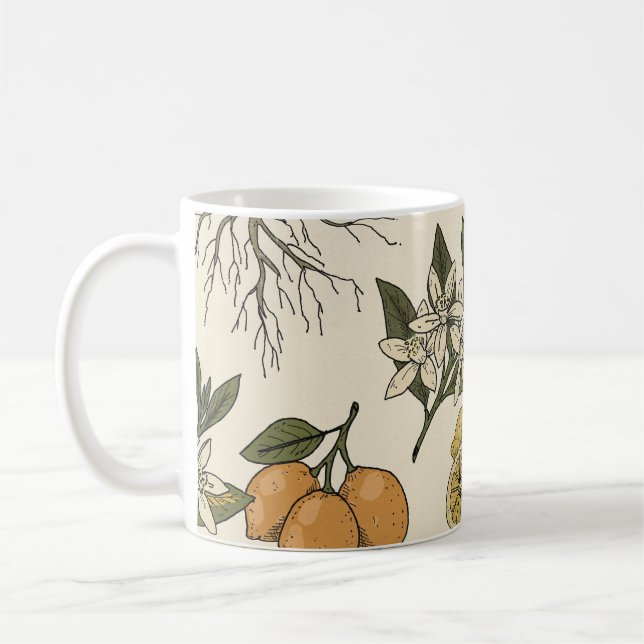Mug Motif Citron Vintage (Gauche)