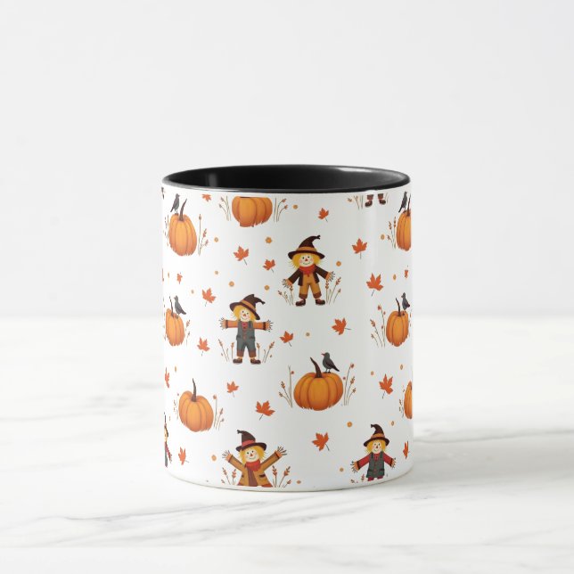 Mug Motif Citrouille Automne Scarecrow (Centre)