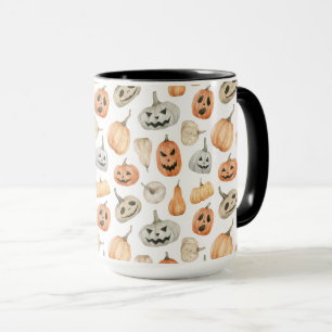 Mug Motif Citrouille d'aquarelle amusant