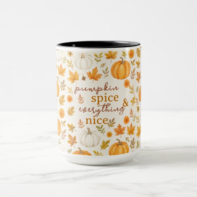 Mug Motif Citrouille mignon | Thanksgiving (Centre)