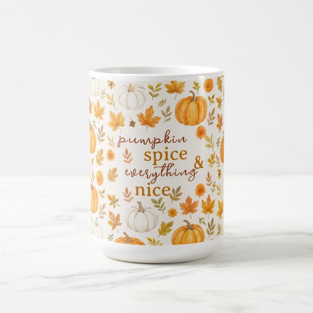 Mug Motif Citrouille mignon | Thanksgiving (Centre)