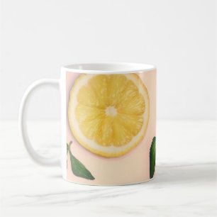 Mug Motif Citrus sur arrière - plan pastel