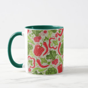 Mug motif clair à base de légumes frais