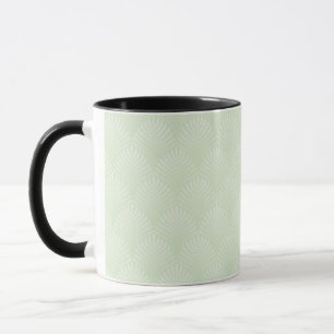 Mug Motif classique de feuillage dans le blanc et le