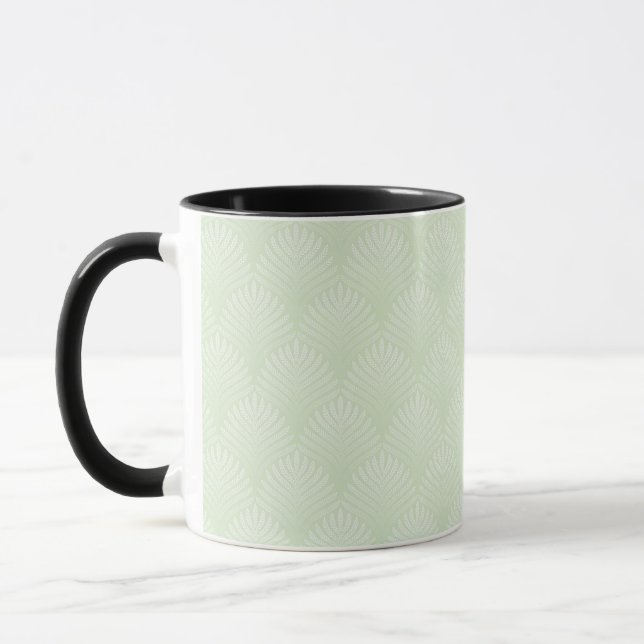 Mug Motif classique de feuillage dans le blanc et le (Gauche)