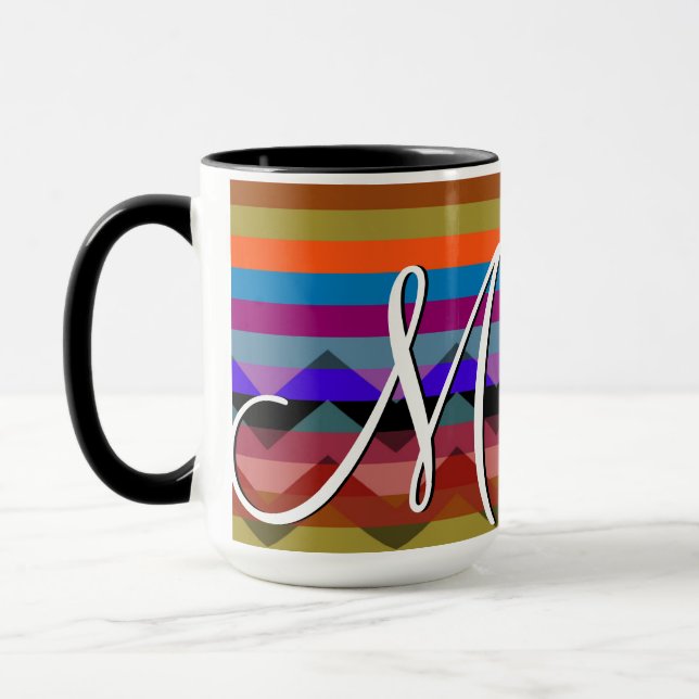 Mug Motif coloré Chevron Stripes #2 (Gauche)