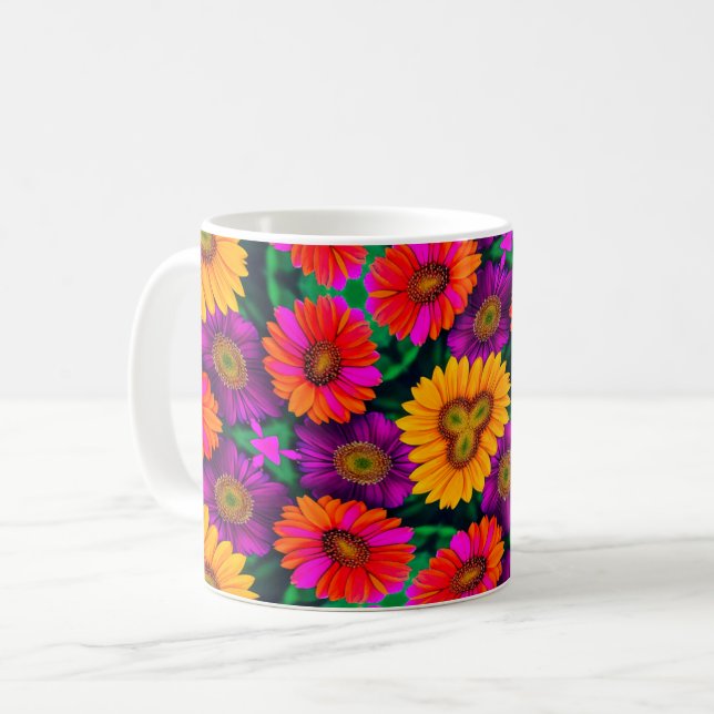 Mug Motif coloré Daisy Bouquet (Devant gauche)