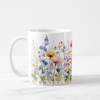 Mug Motif coloré d'aquarelle à fleurs de printemps