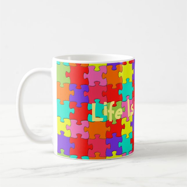 Mug Motif coloré de casse-tête (Gauche)