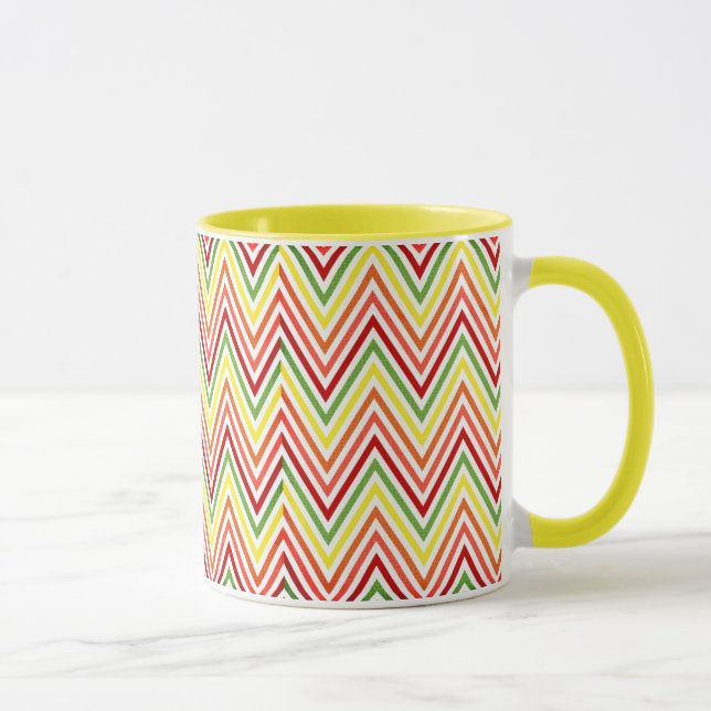 Mug Motif coloré de Chevron de zigzag (Droite)