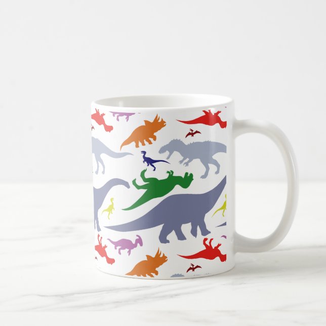 Mug Motif coloré de dinosaure (lumière) (Droite)